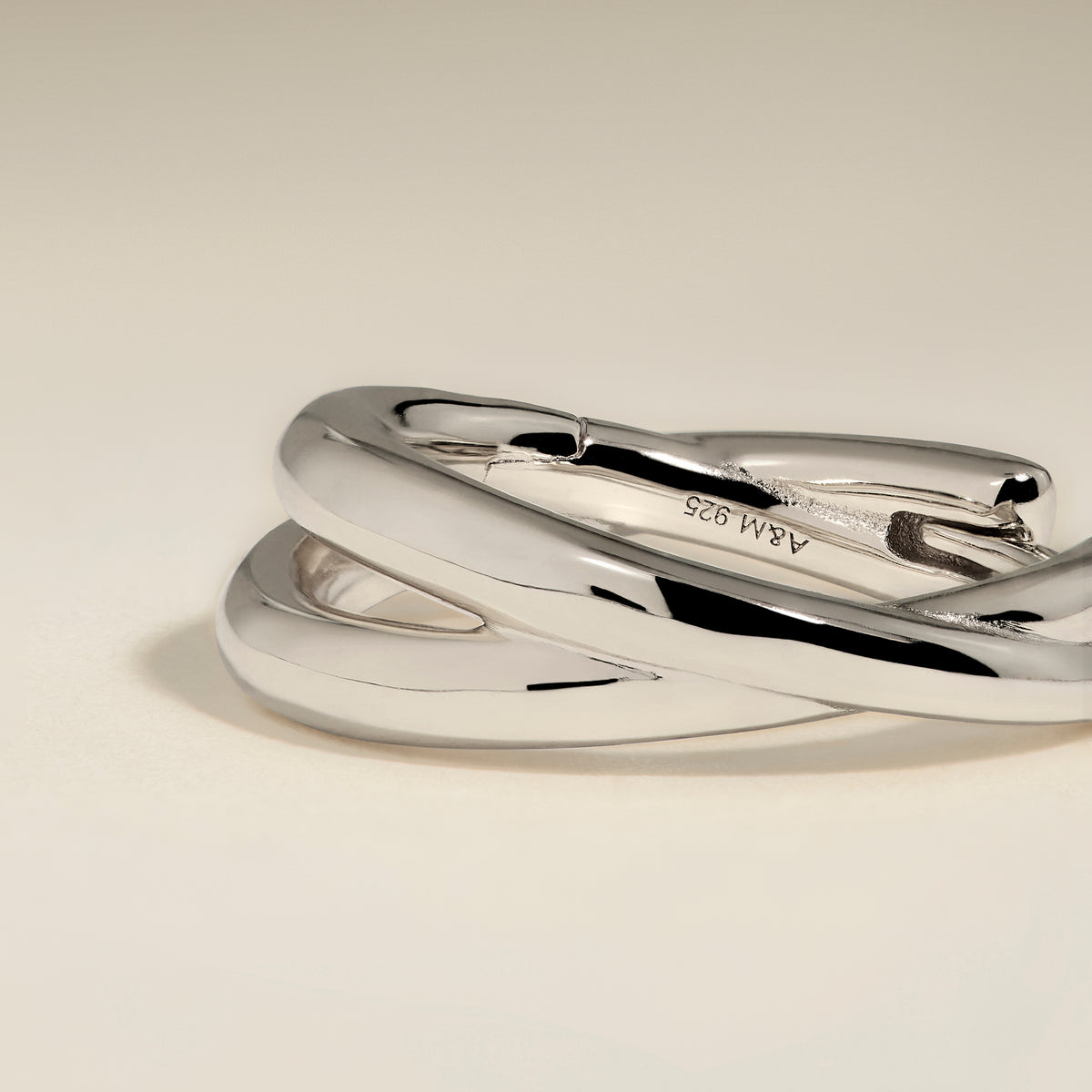 Crossover Illusion Hoops in Silver-Astrid & Miyu