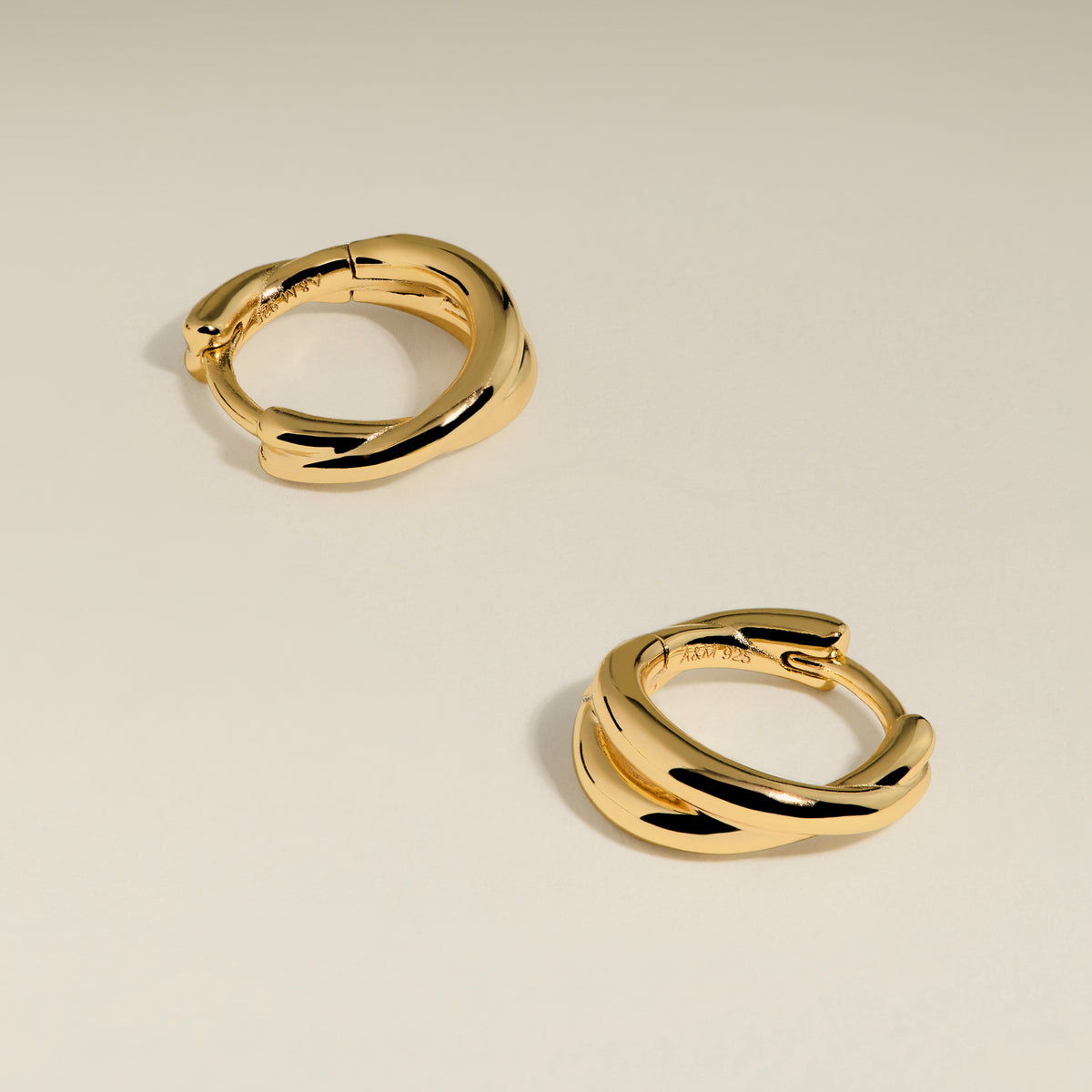 Crossover Illusion Huggies in Gold-Astrid & Miyu