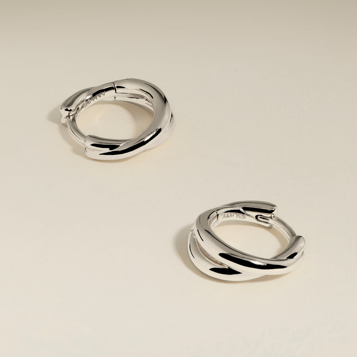 Crossover Illusion Huggies in Silver-Astrid & Miyu
