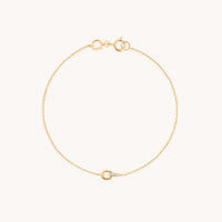 Diamond Hardware Pendant Bracelet in Solid Gold-Astrid & Miyu