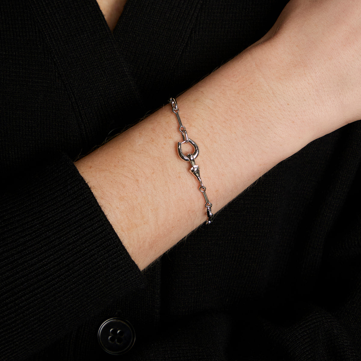 Hardware Chain Bracelet in Silver-Astrid & Miyu