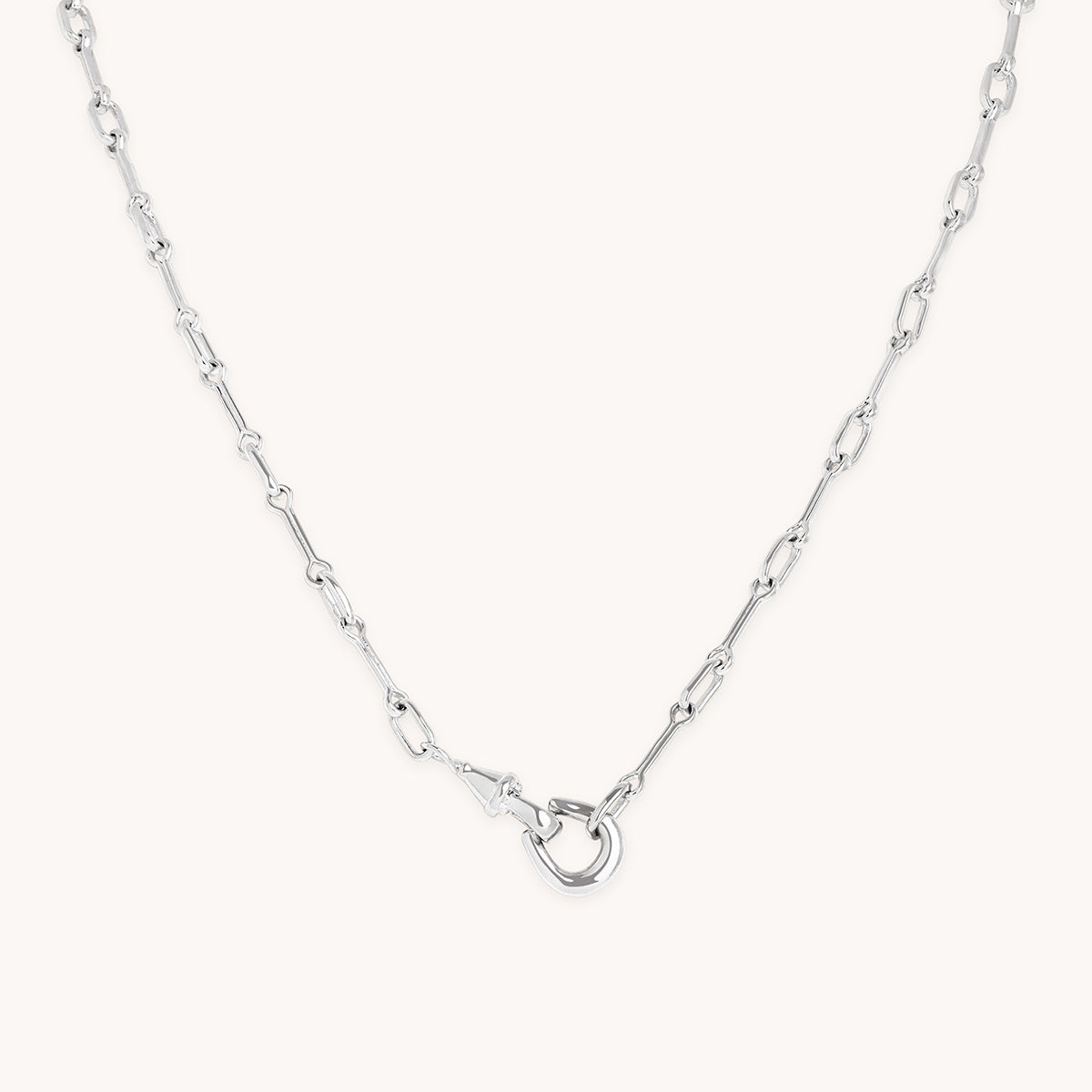 Hardware Chain Necklace in Silver-Astrid & Miyu