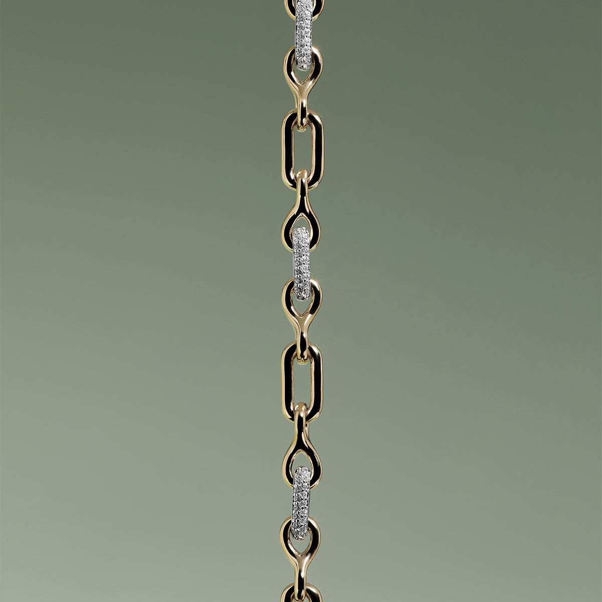 Pavé Chain Link Bracelet in Gold-Astrid & Miyu