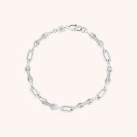 Pavé Chain Link Bracelet in Silver-Astrid & Miyu