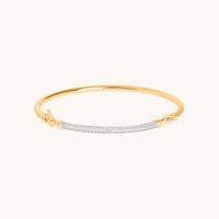 Pavé Knot Bangle in Gold-Astrid & Miyu