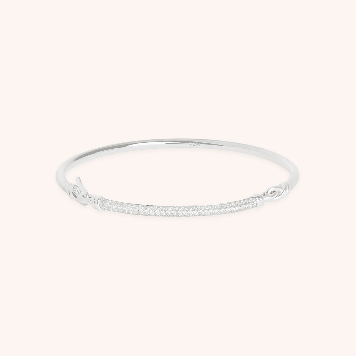 Pavé Knot Bangle in Silver-Astrid & Miyu
