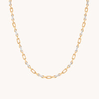Pavé Chain Link Necklace in Gold-Astrid & Miyu