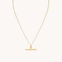 Hardware T-Bar Pendant Necklace in Gold-Astrid & Miyu