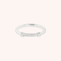 Pavé Knot Ring in Silver-Astrid & Miyu