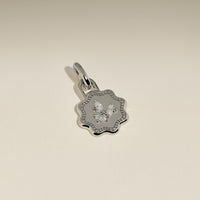 Scalloped Coin Clip Charm in Silver-Astrid & Miyu