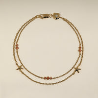 Starfish Double Chain Bracelet in Gold-Astrid & Miyu