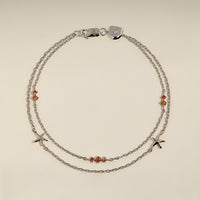 Starfish Double Chain Bracelet in Silver-Astrid & Miyu