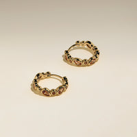 Sunset Pear Hoops in Gold-Astrid & Miyu