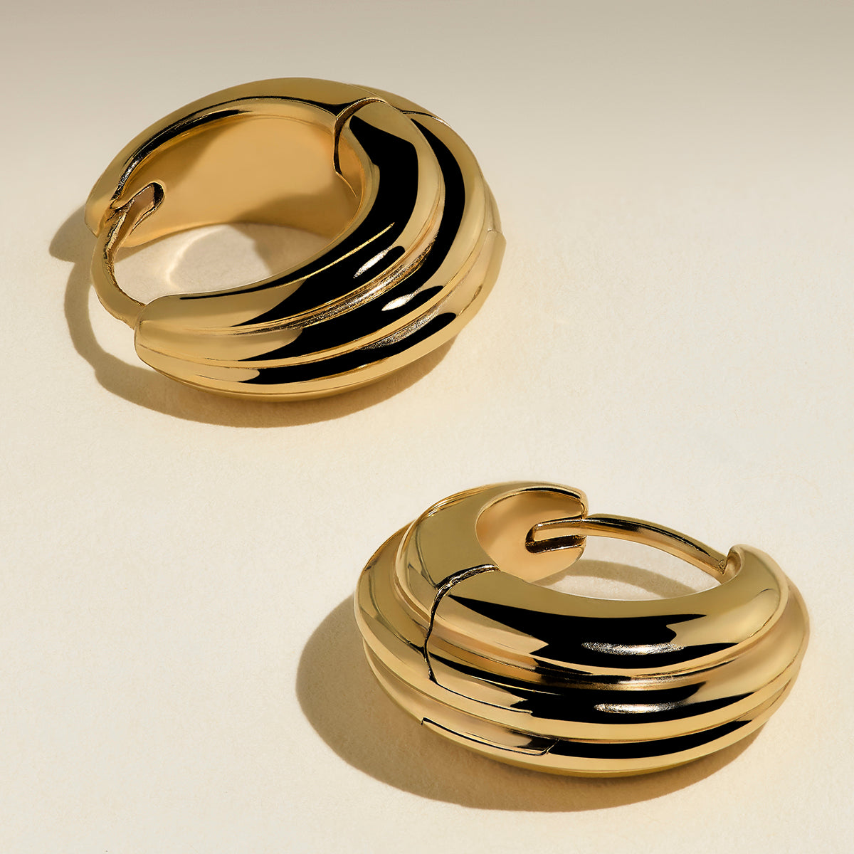 Ripple Wave Huggies in Gold-Astrid & Miyu