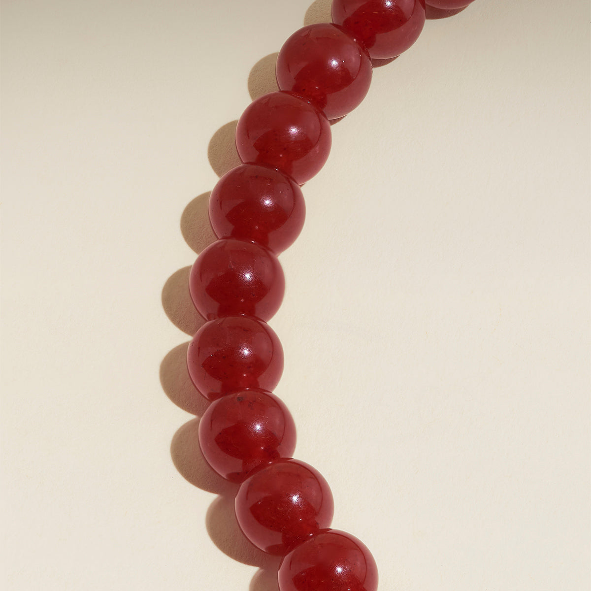 Sunset Red Beaded Necklace in Gold-Astrid & Miyu