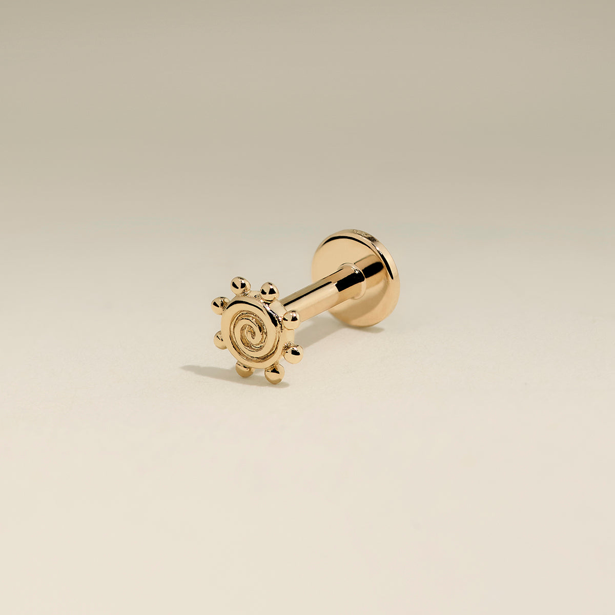 Solstice Piercing Stud in Solid Gold-Astrid & Miyu