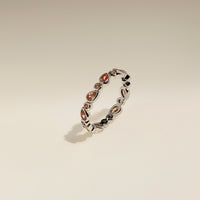 Sunset Pear Band Ring in Silver-Astrid & Miyu