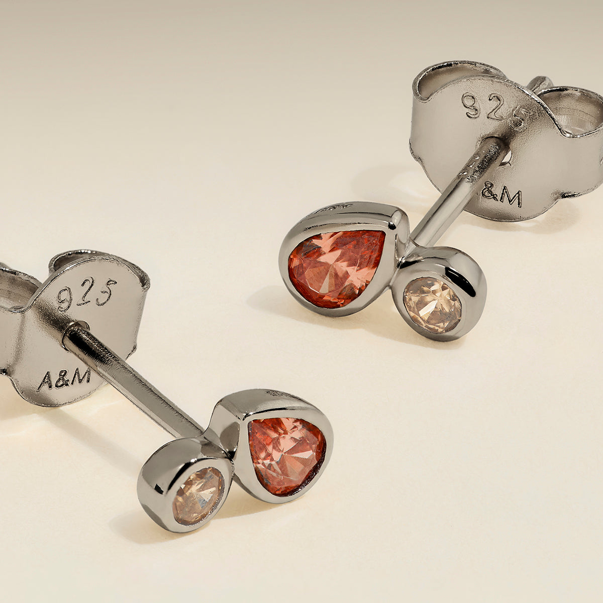 Sunset Duo Studs in Silver-Astrid & Miyu