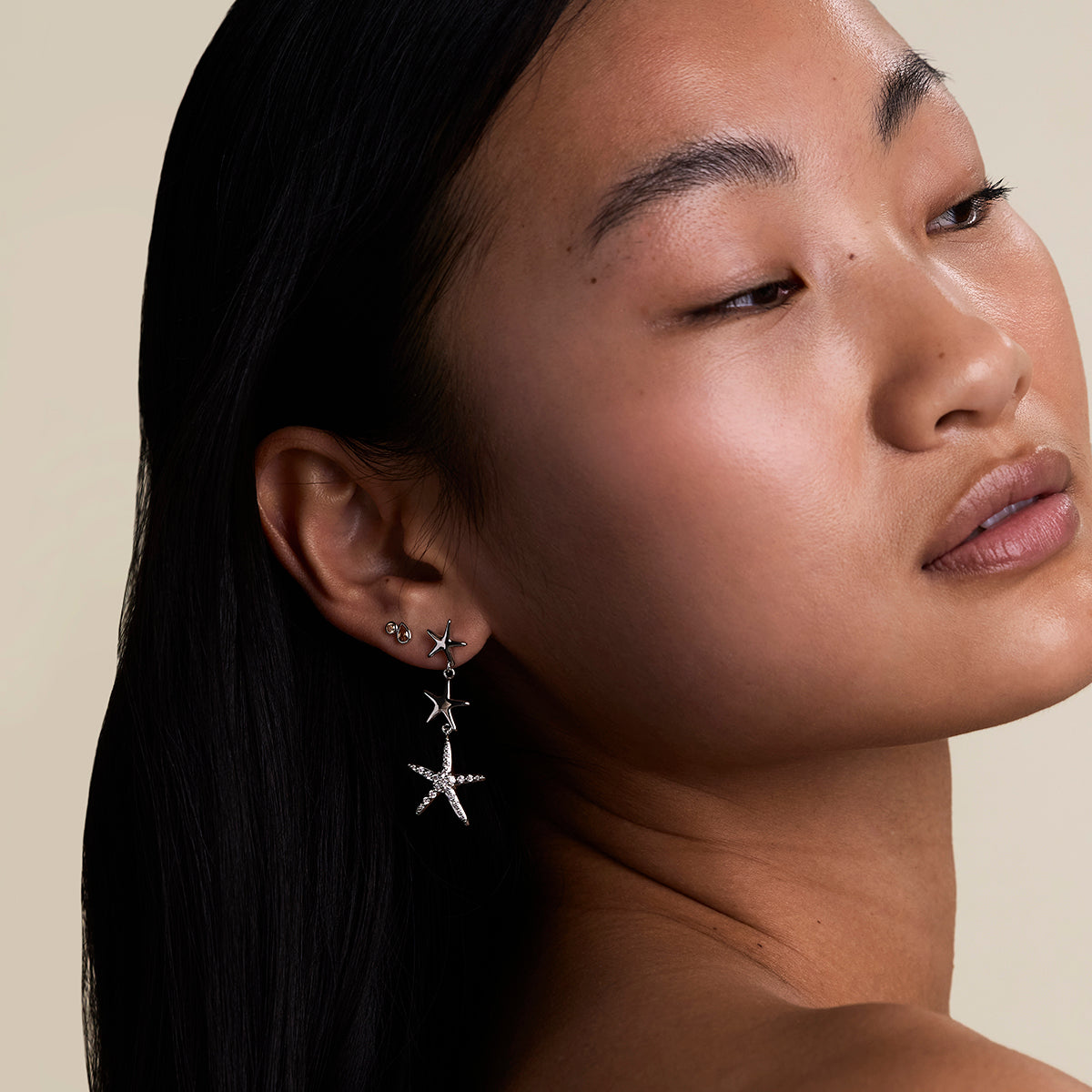 Sunset Duo Studs in Silver-Astrid & Miyu