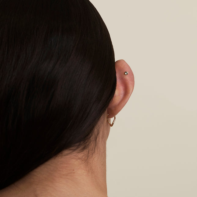 Green Sapphire Stackback™ in Solid Gold-Astrid & Miyu