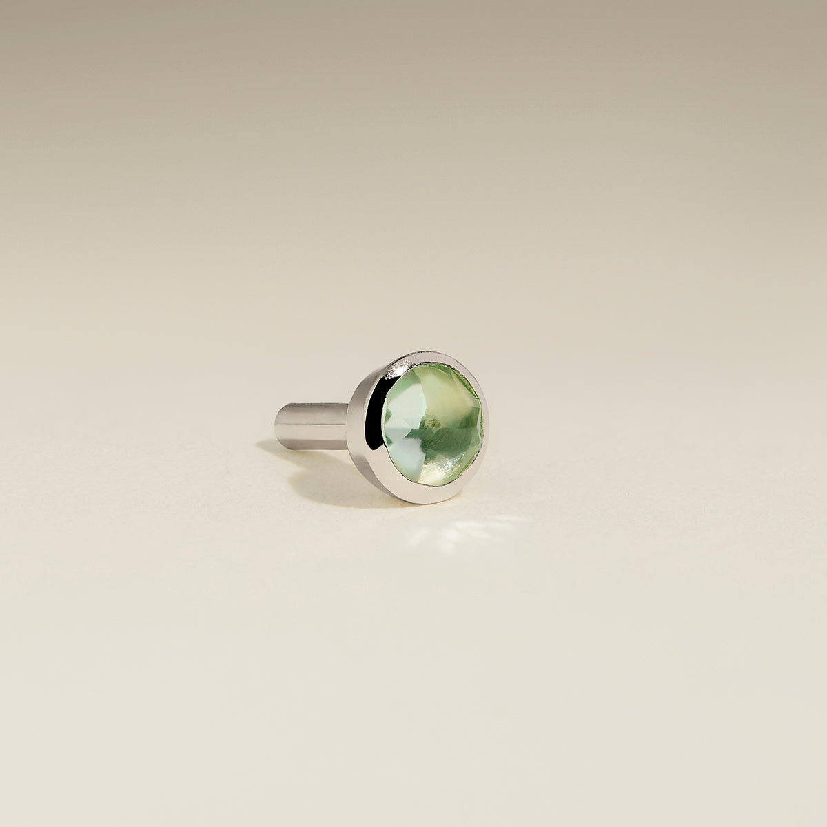 Green Sapphire Stackback™ in Solid White Gold-Astrid & Miyu