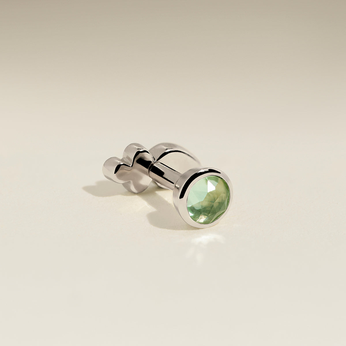 Green Sapphire Stackback™ in Solid White Gold-Astrid & Miyu