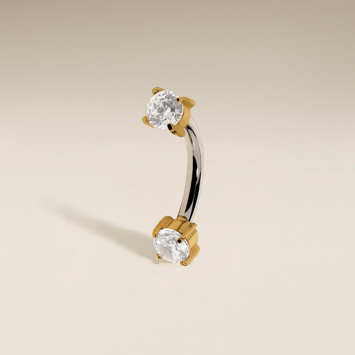 Crystal Titanium Rook Bar in Gold-Astrid & Miyu
