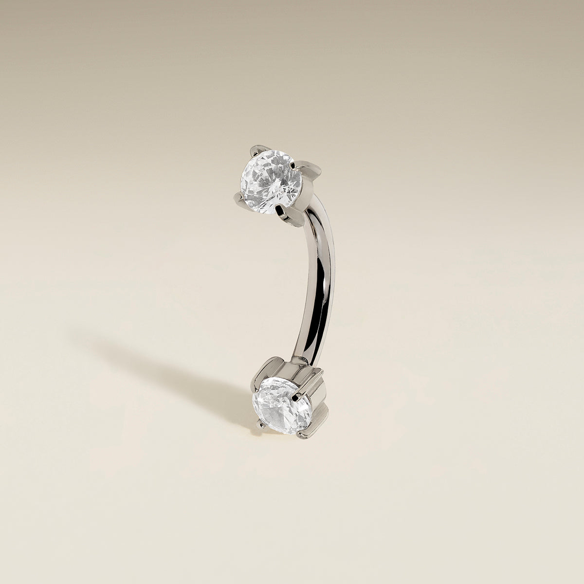 Crystal Titanium Rook Bar in Platinum-Astrid & Miyu