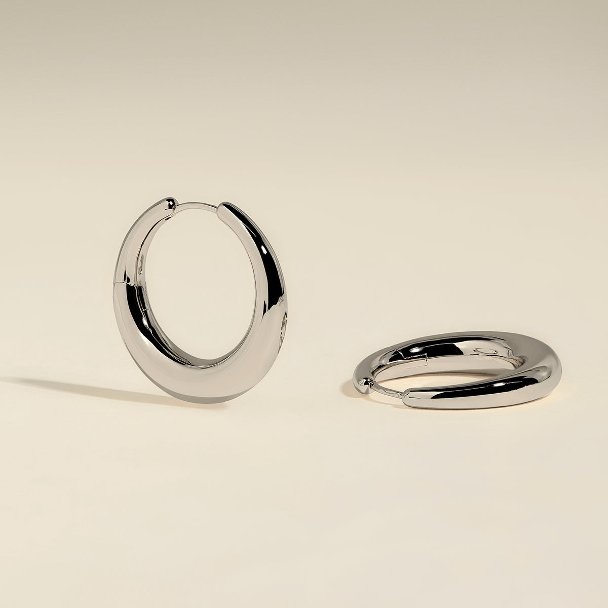 Dome XL Hoops in Silver-Astrid & Miyu