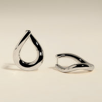Molten XL Hoops in Silver-Astrid & Miyu