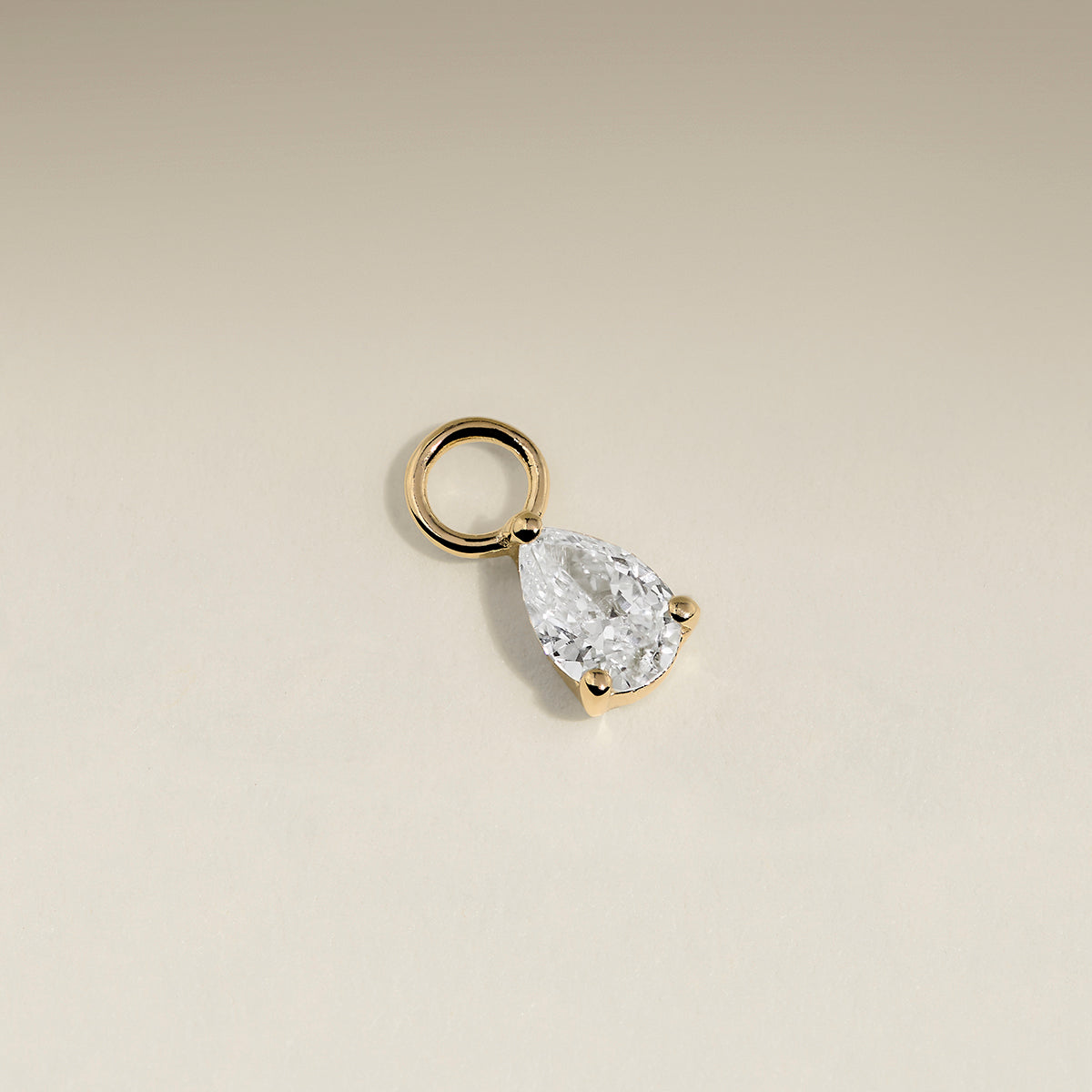 Diamond April Earring Charm in Solid Gold-Astrid & Miyu