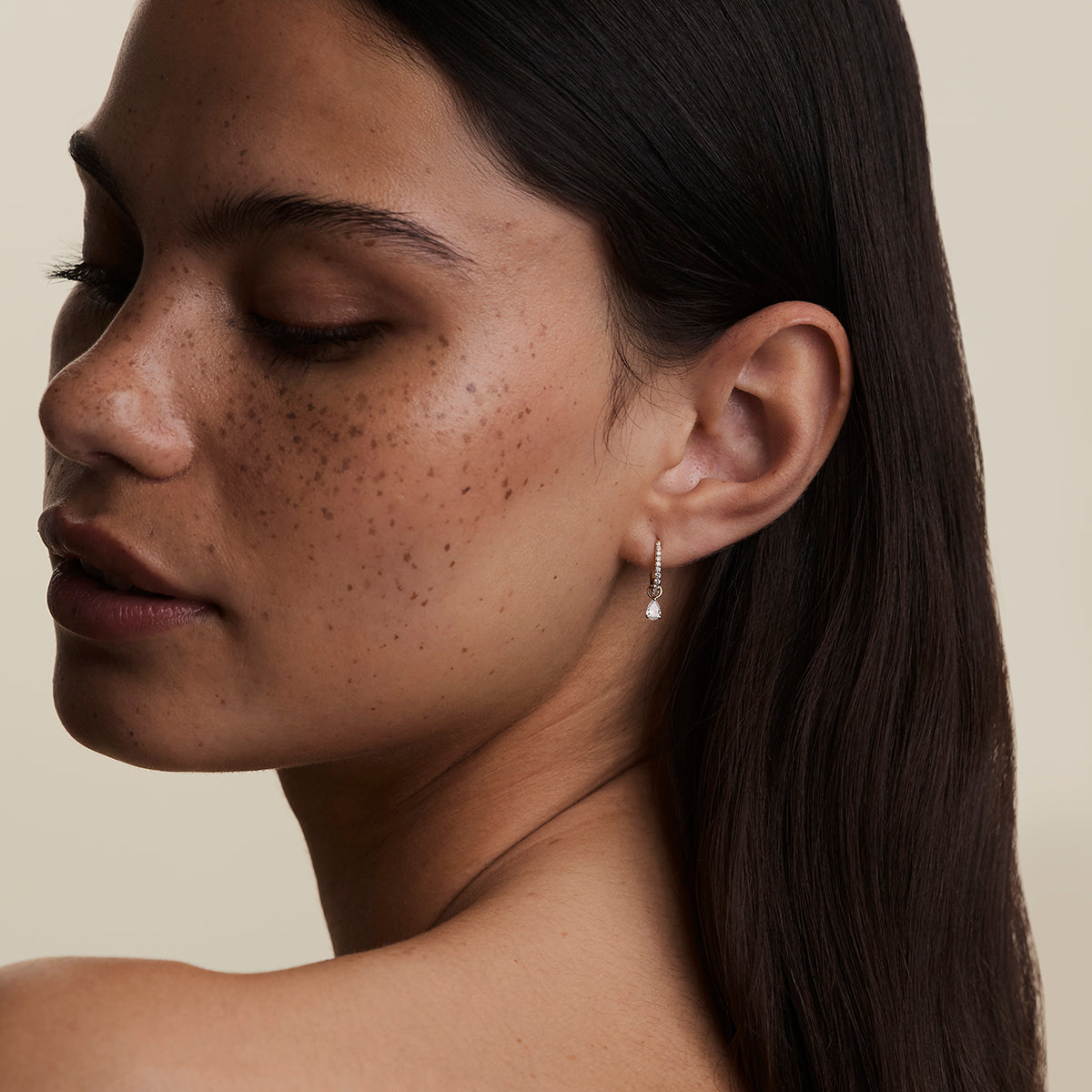 Diamond April Earring Charm in Solid Gold-Astrid & Miyu