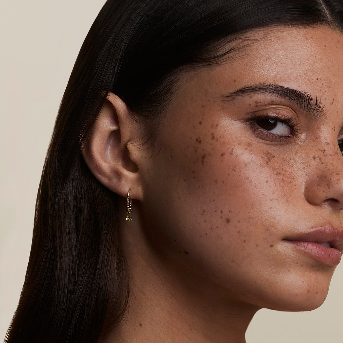 Olivine August Earring Charm in Solid Gold-Astrid & Miyu