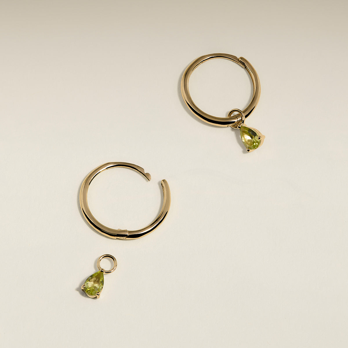 Olivine August Earring Charm in Solid Gold-Astrid & Miyu