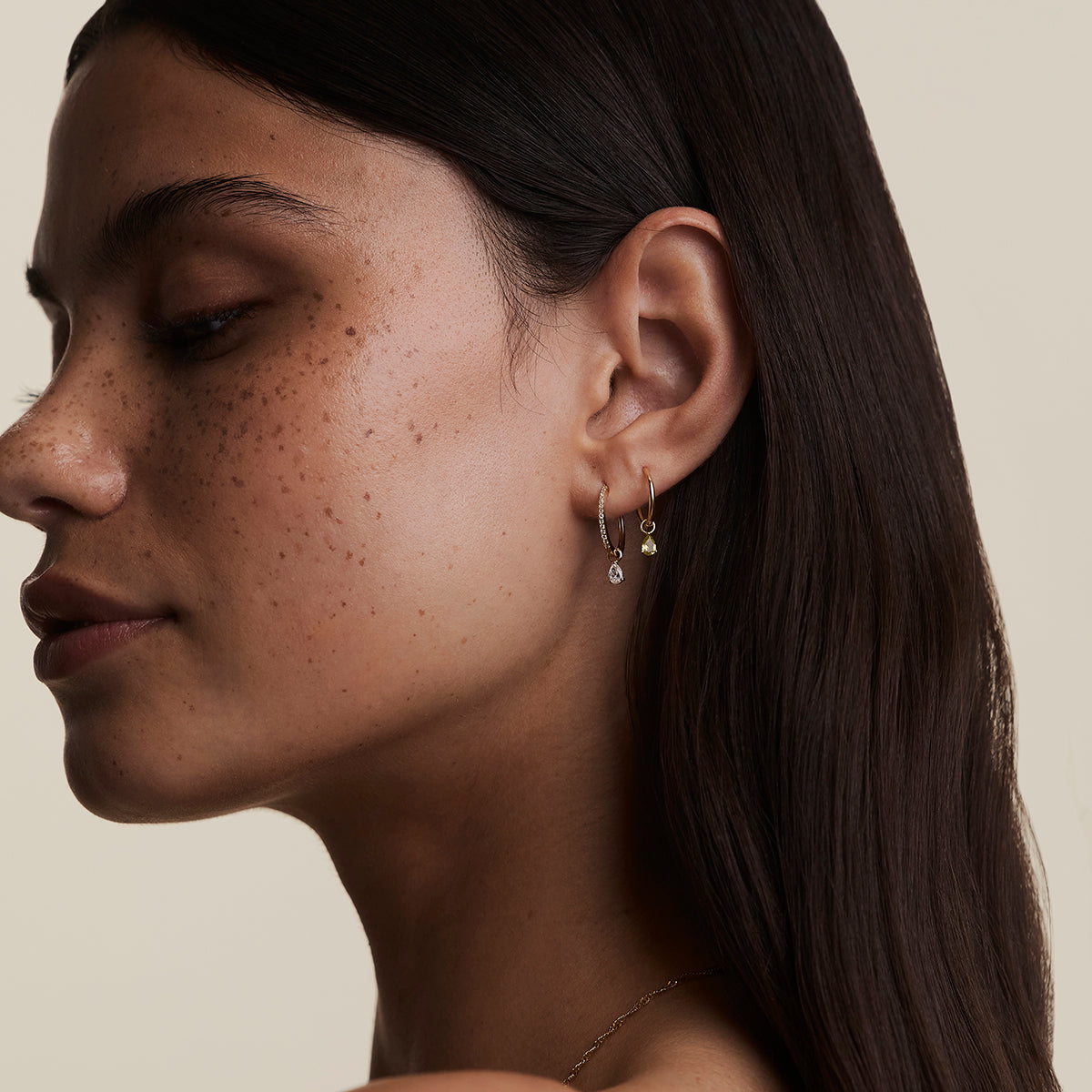 Olivine August Earring Charm in Solid Gold-Astrid & Miyu