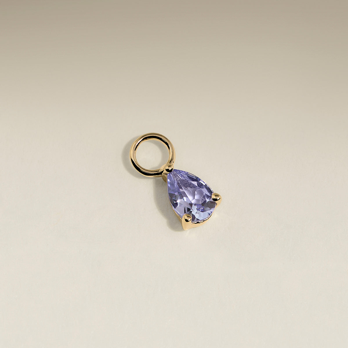 Tanzanite December Earring Charm in Solid Gold-Astrid & Miyu