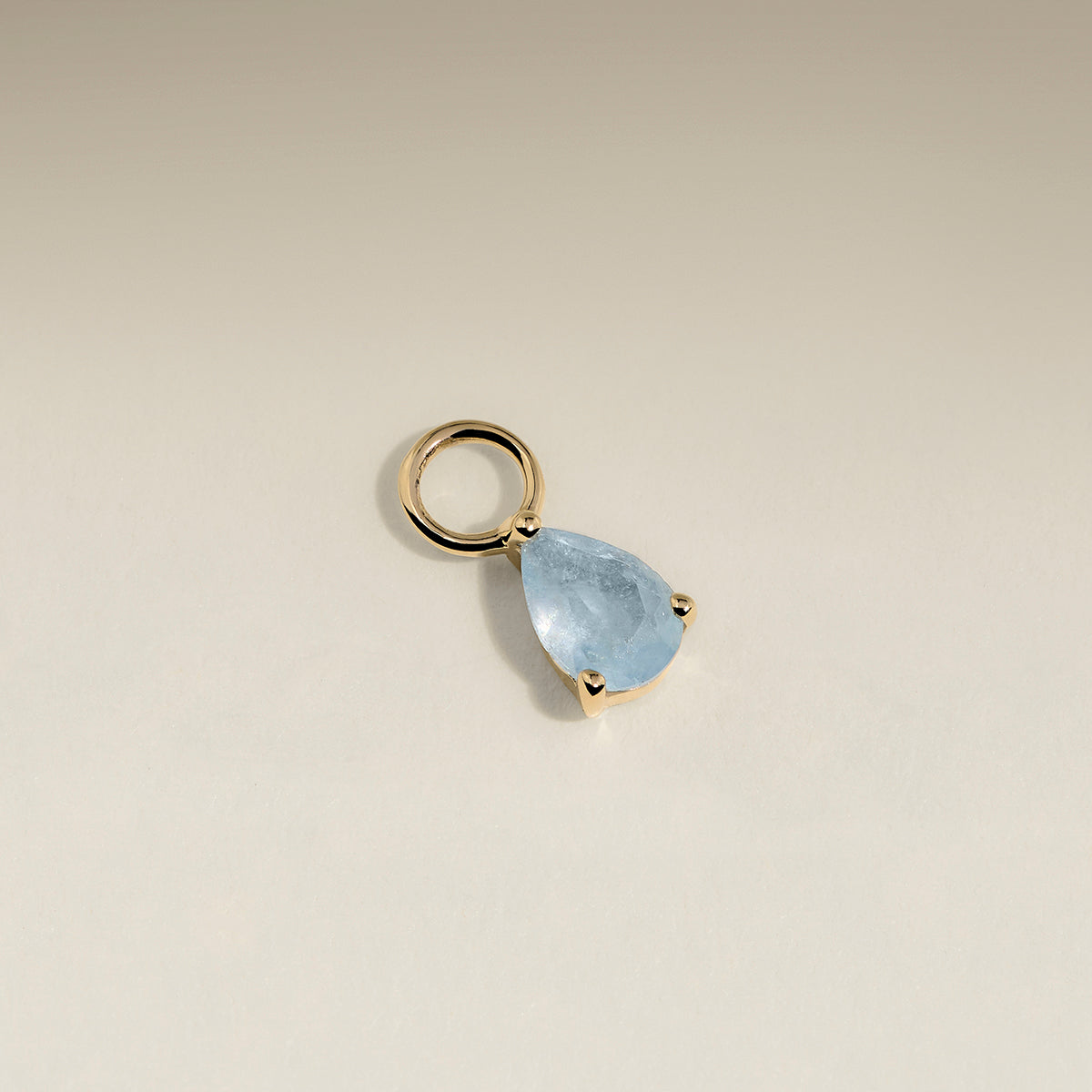Aquamarine March Earring Charm in Solid Gold-Astrid & Miyu