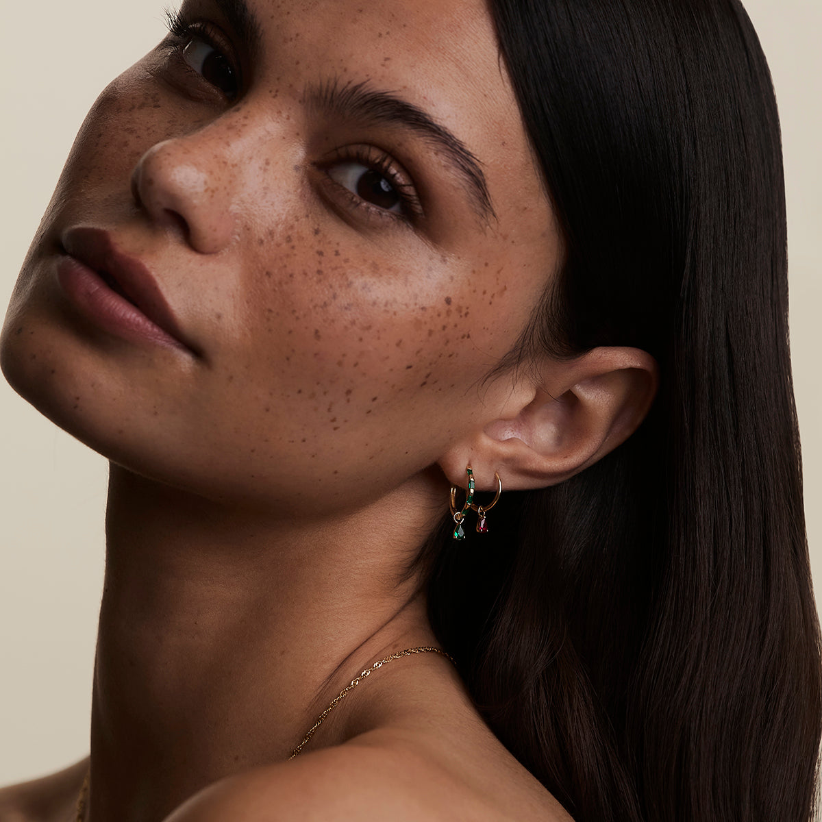 Emerald May Earring Charm in Solid Gold-Astrid & Miyu
