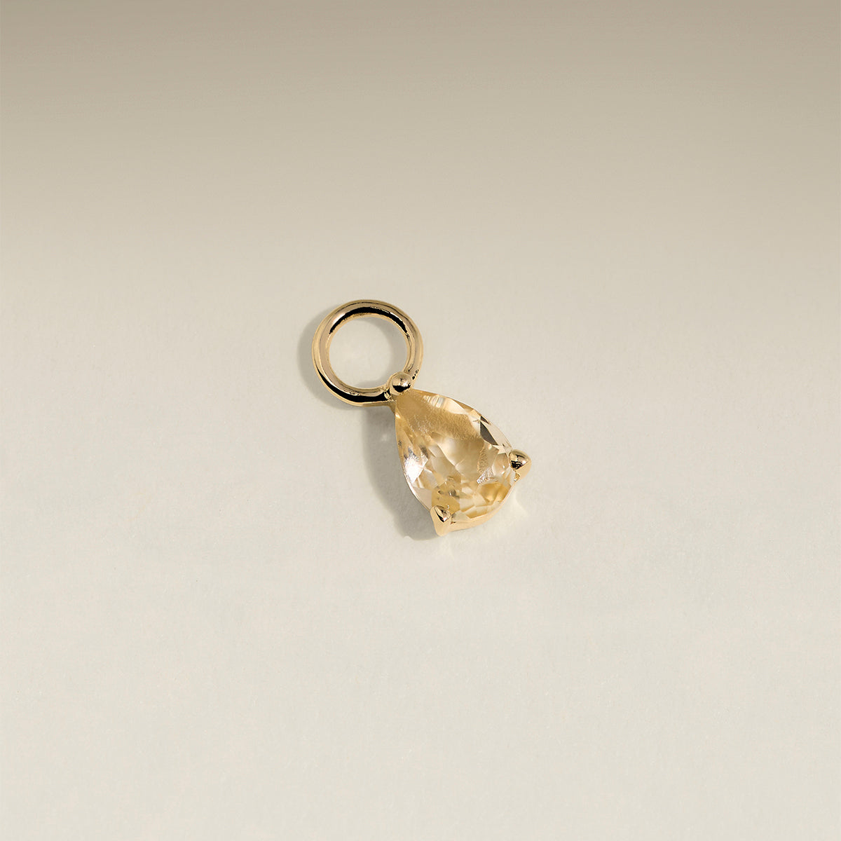 Citrine November Earring Charm in Solid Gold-Astrid & Miyu