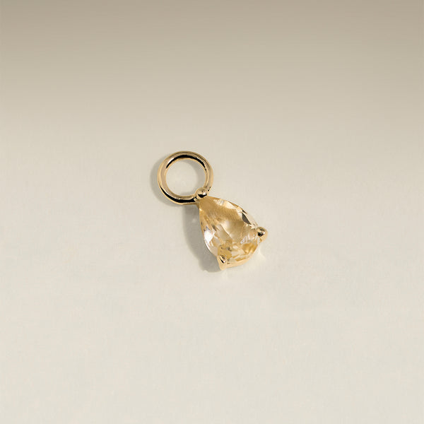 Citrine November Earring Charm in Solid Gold-Astrid & Miyu
