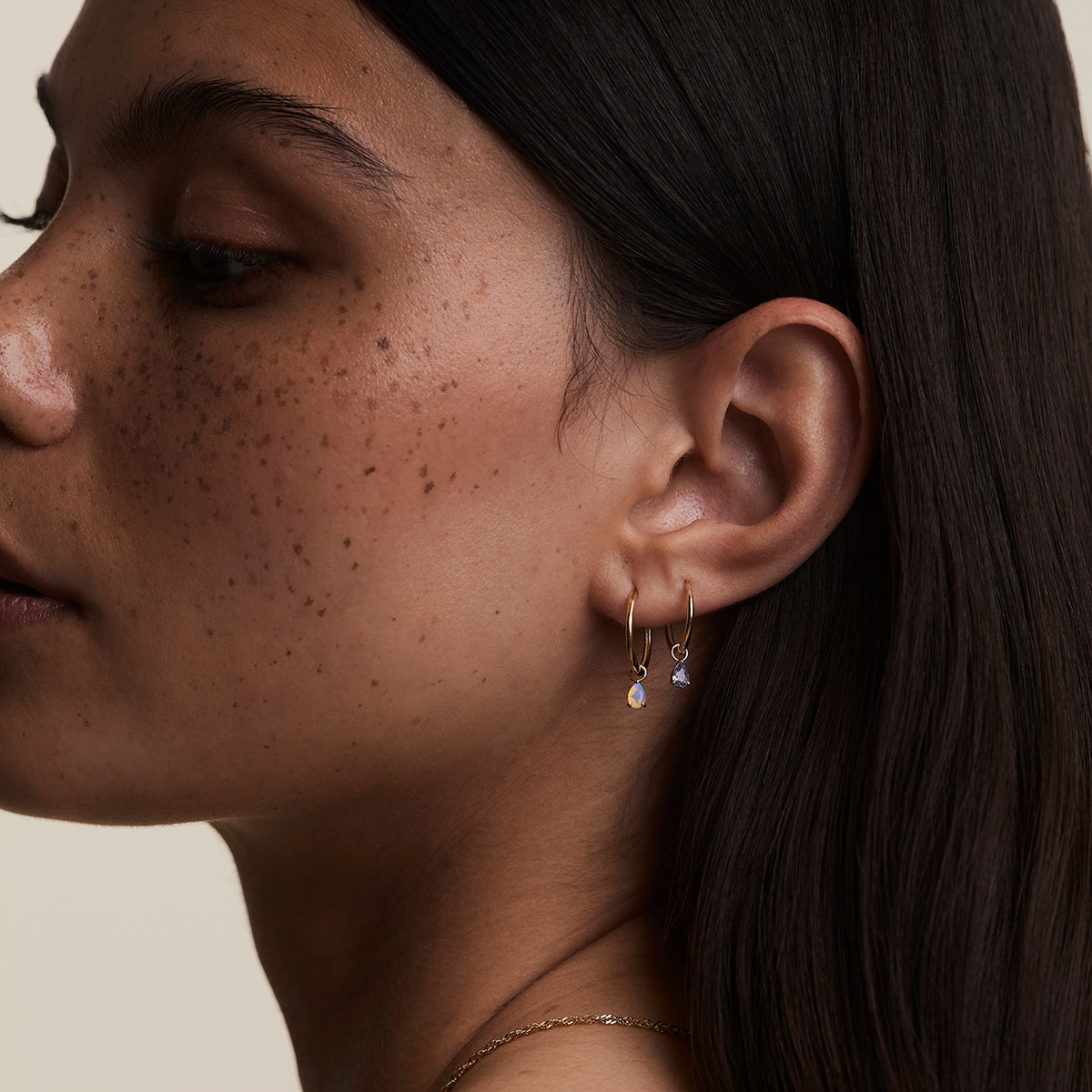 Opal October Earring Charm in Solid Gold-Astrid & Miyu