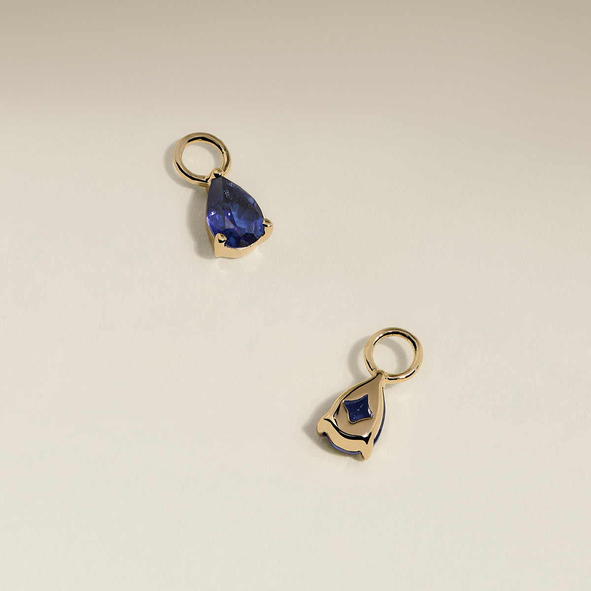 Sapphire September Earring Charm in Solid Gold-Astrid & Miyu