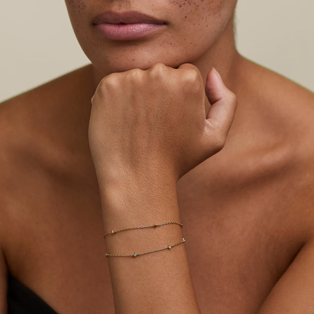 Cosmic Opal Double Bracelet in Gold-Astrid & Miyu