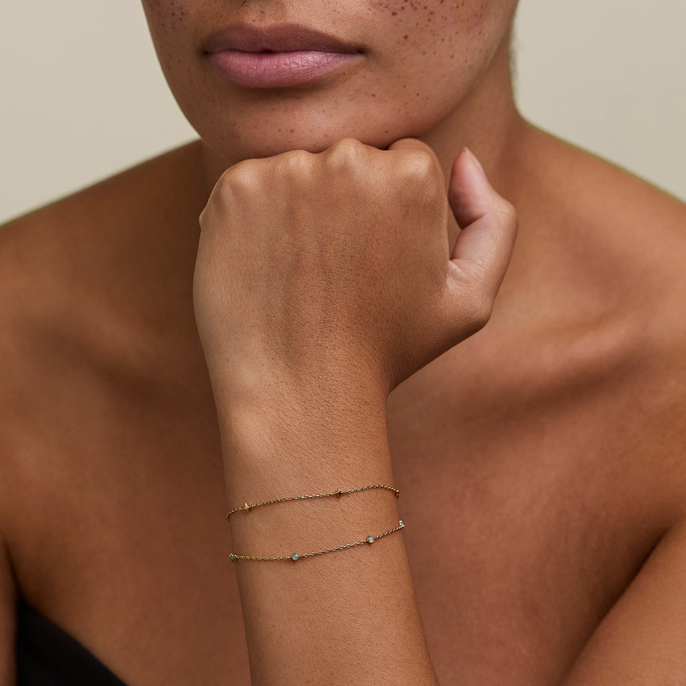 Cosmic Opal Double Bracelet in Gold-Astrid & Miyu