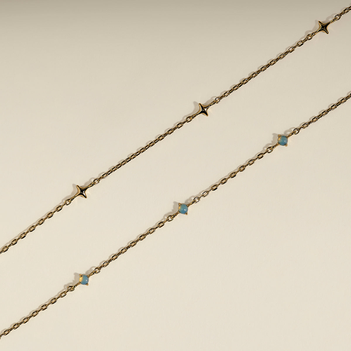 Cosmic Opal Double Bracelet in Gold-Astrid & Miyu