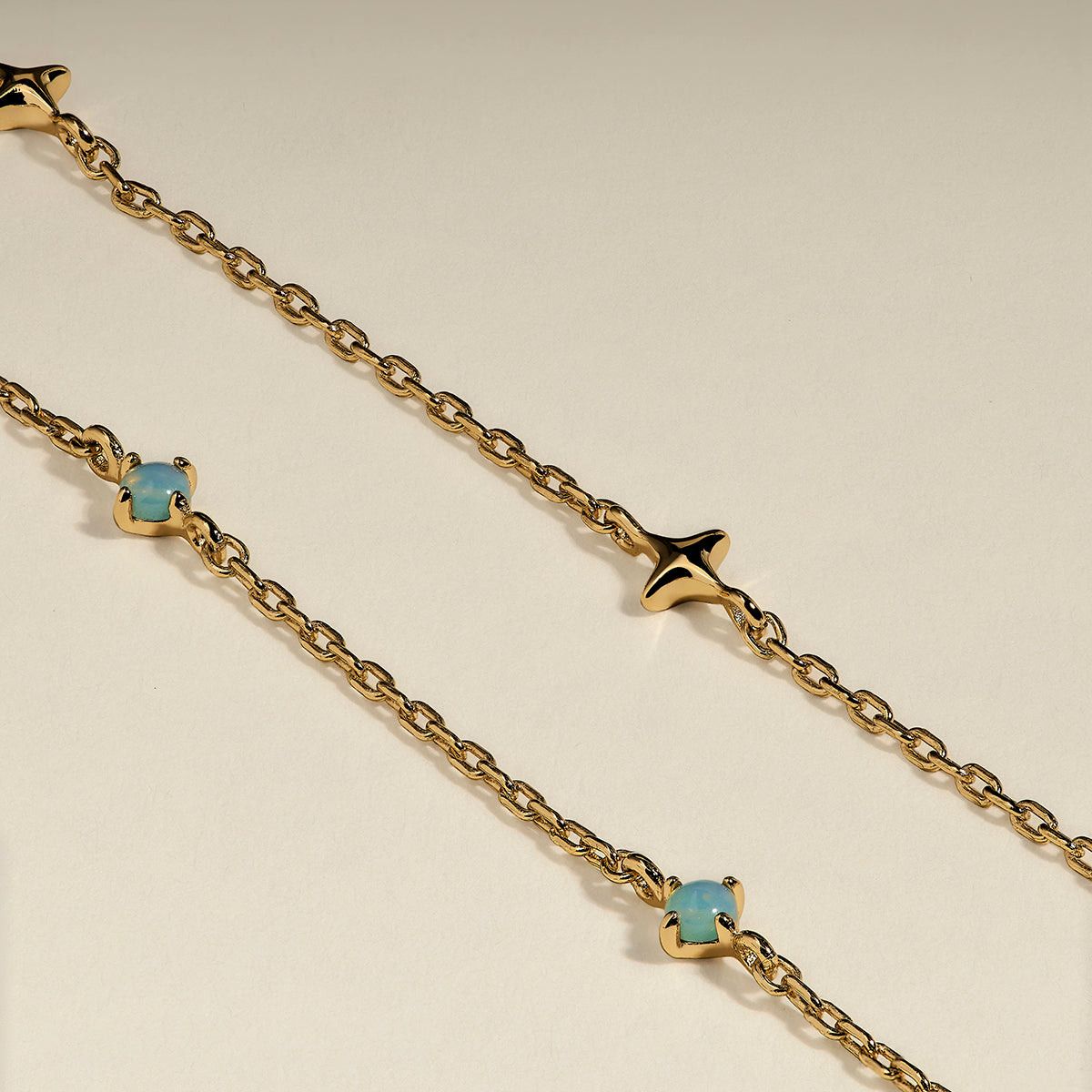 Cosmic Opal Double Bracelet in Gold-Astrid & Miyu