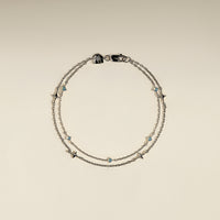 Cosmic Opal Double Bracelet in Silver-Astrid & Miyu