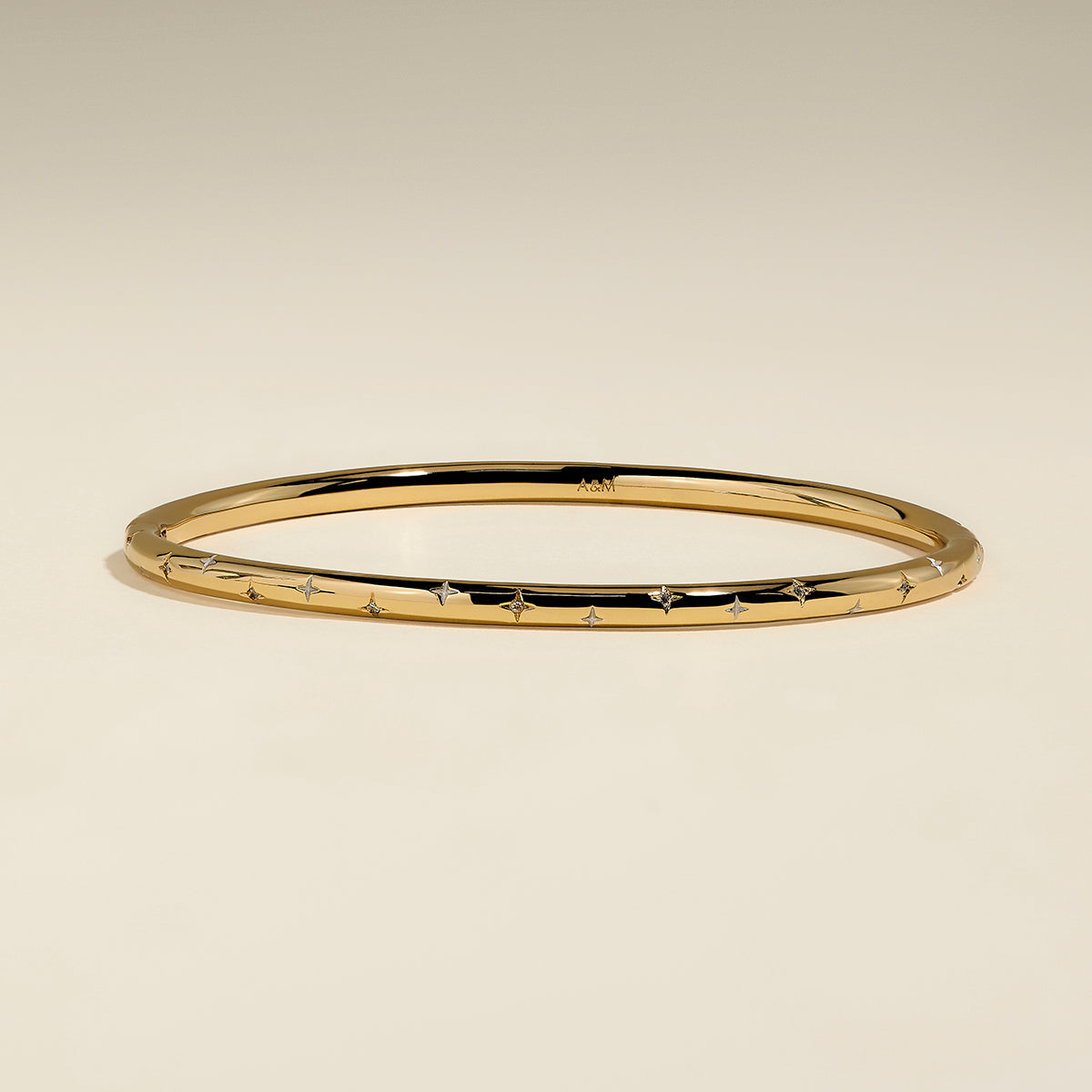 Cosmic Dome Bangle in Gold-Astrid & Miyu