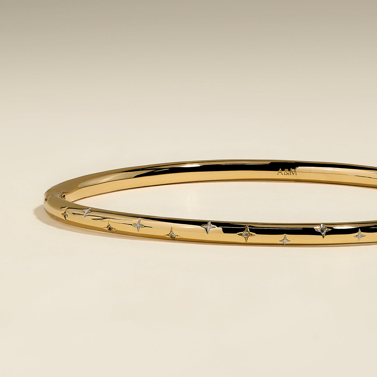 Cosmic Dome Bangle in Gold-Astrid & Miyu
