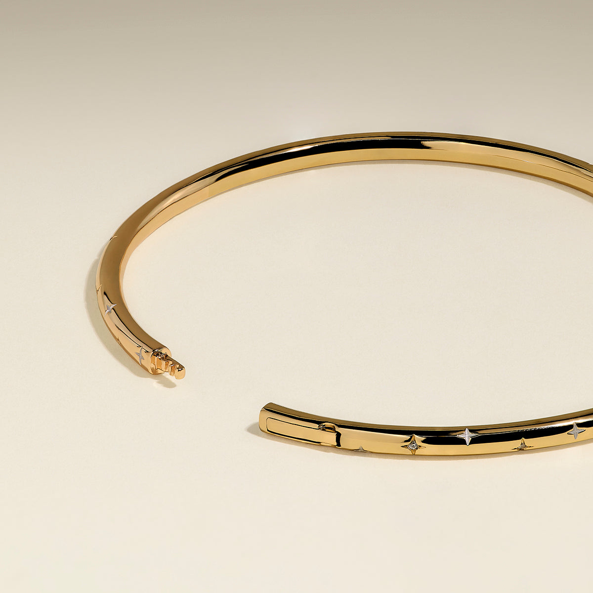 Cosmic Dome Bangle in Gold-Astrid & Miyu